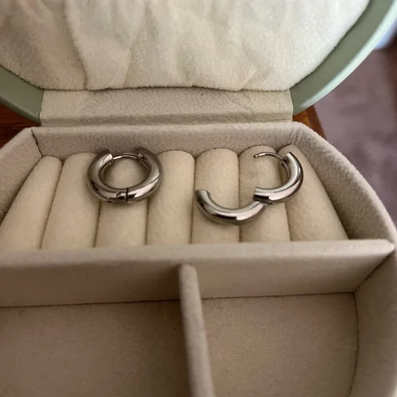 Oh Clementine Chunky Huggie Hoops - Picture 3 of 3